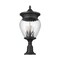 Z-Lite Davina 4 Light Outdoor Pier Mounted Fixture, 12in. W x 27.25in. H, Black 5016PHBR-553PM-BK - alternate 3